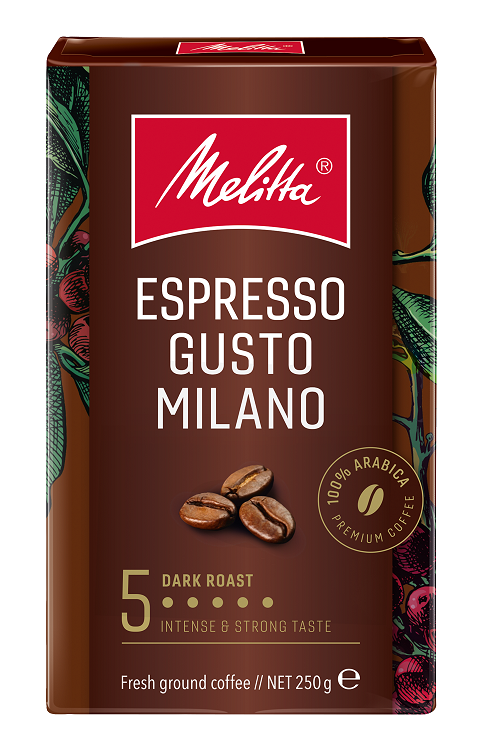 MELITTA ESPRESSO GUSTO MILANO GROUND COFFEE 250G X 16 PACKS