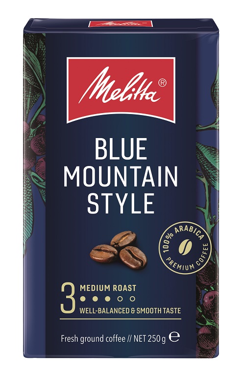 MELITTA BLUE MOUNTAIN STYLE GROUND COFFEE 250G X 16PACKS