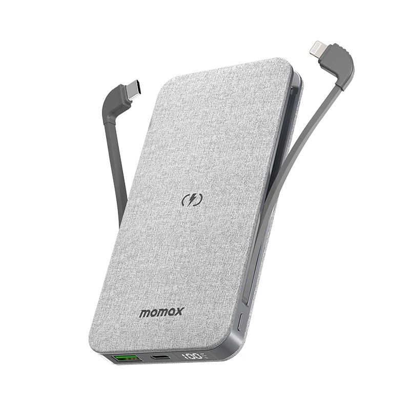 Momax Q.Power TOUCH 2 Wireless Battery Pack 10000mAh IP112MFIA  Light Grey