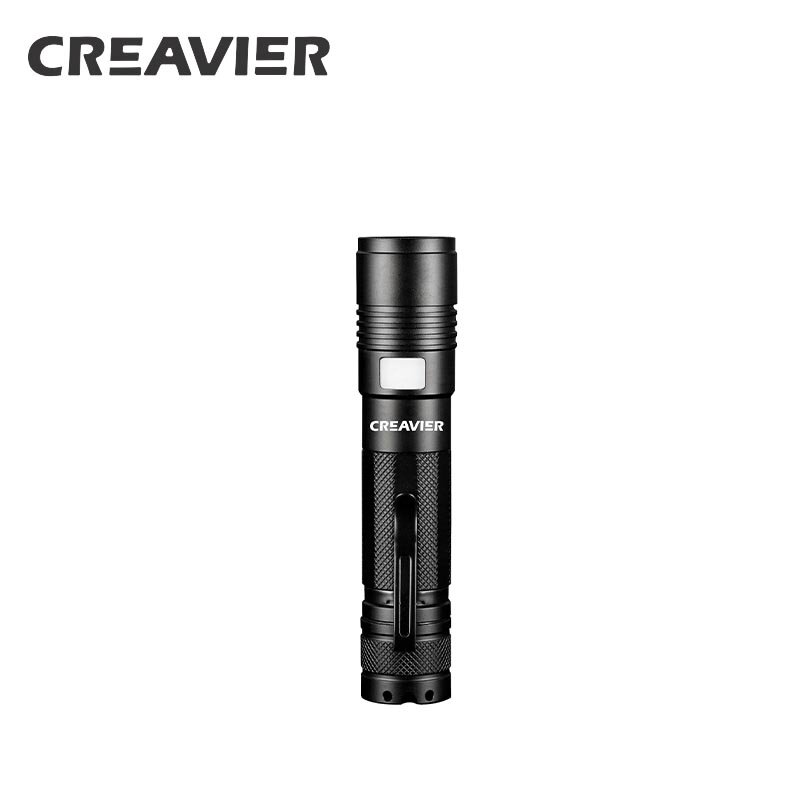 MasterTool - Creavier USB Rechargeable Bright Flashlight 500 Micro Mini Torch with battery IP44 Waterproof