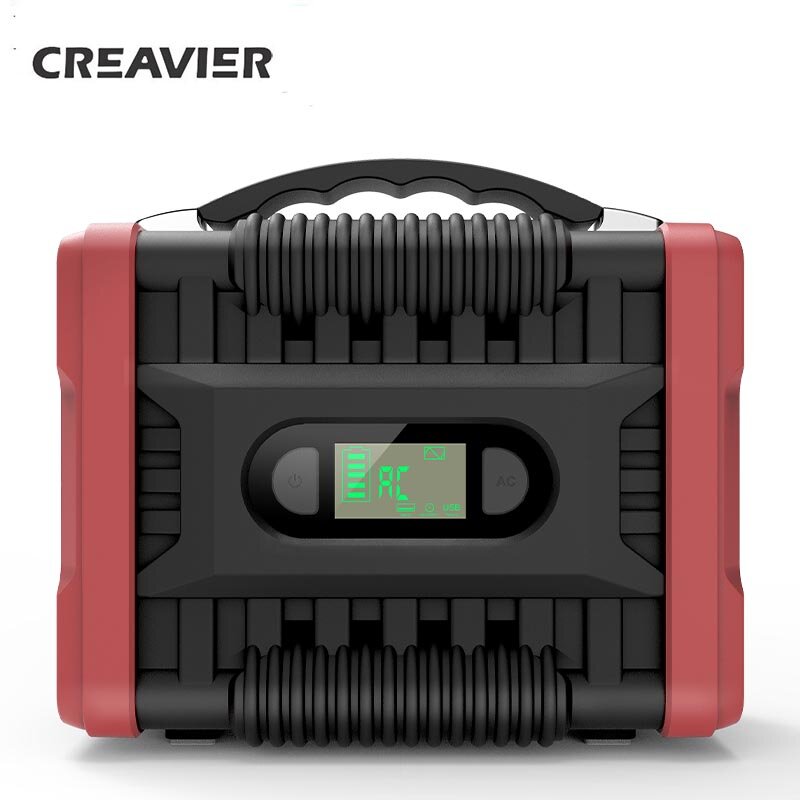 MasterTool - CREAVIER 80-88251 60,000mAh Portable Power Station, Rectangle shape small solar generator, Red