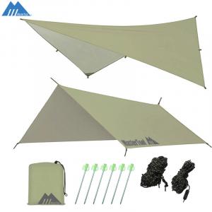 MasterTool - 2.5x2.5m Tent Tarp,Canopy-light green +2pcs tent pole, with shading and waterproof functions