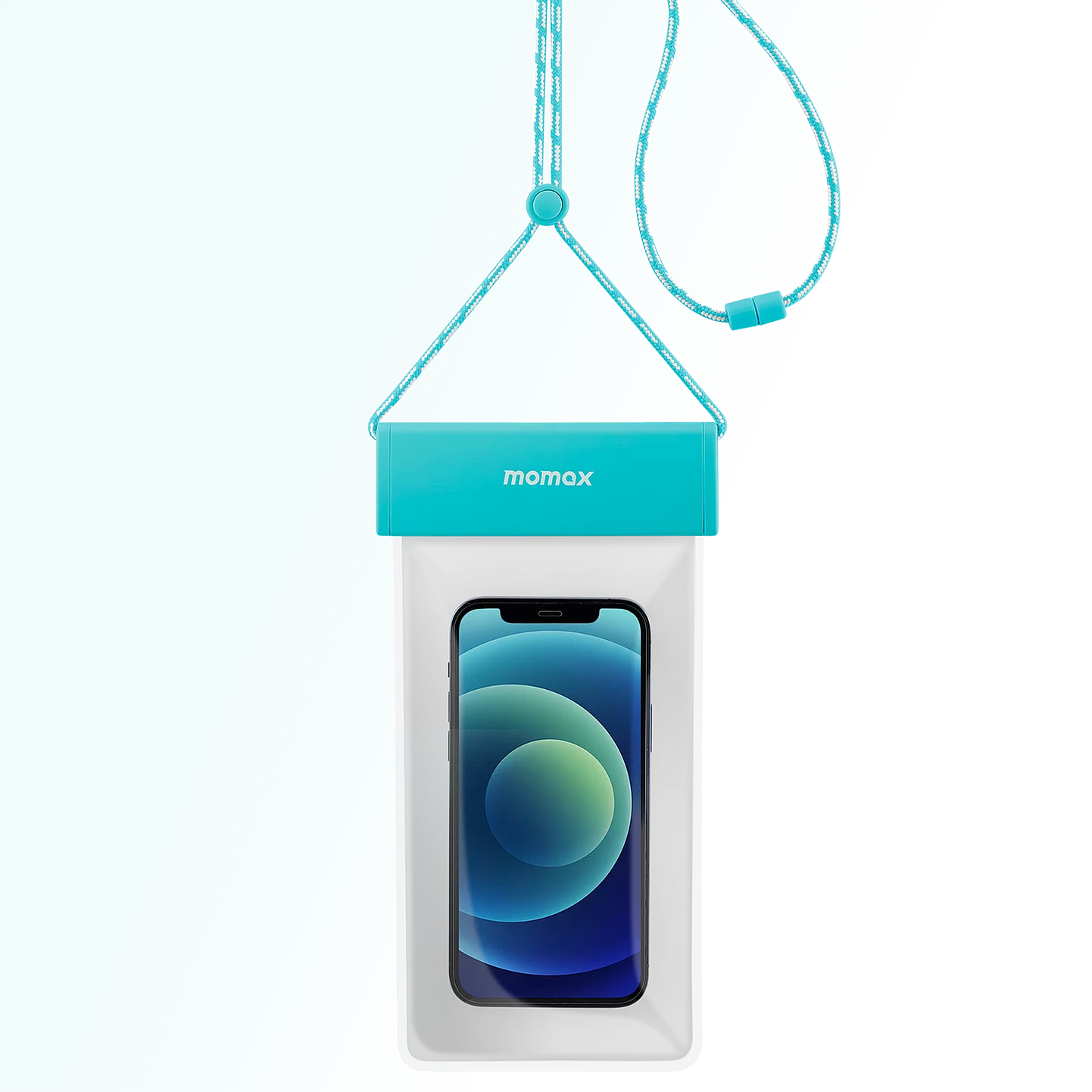 Momax Waterproof Pouch Portable waterproof phone bag with lanyard SR25 - Blue