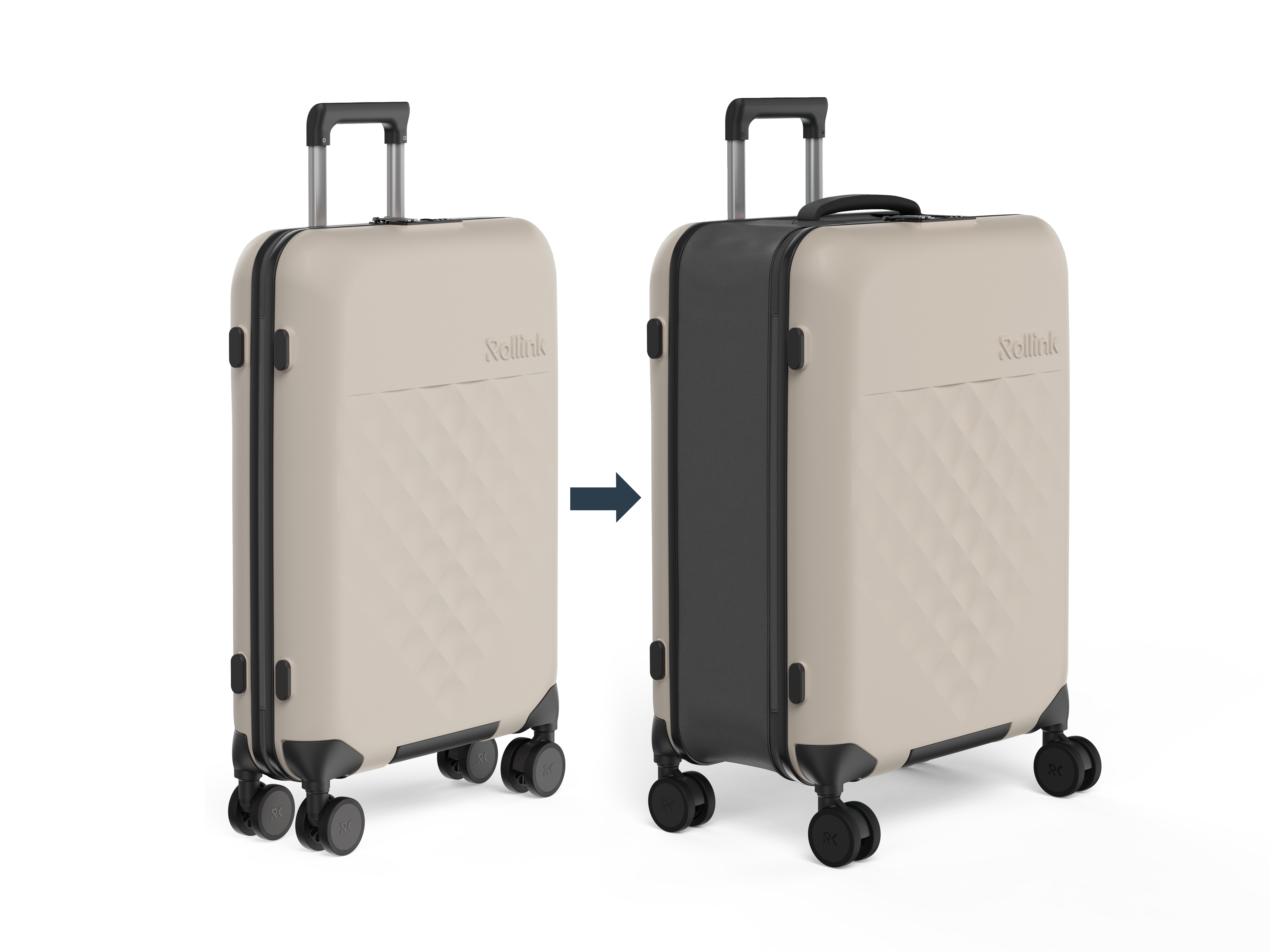 Rollink Flex 360 Spinner Collapsible 4-Wheel 26 inch Checked Luggage,