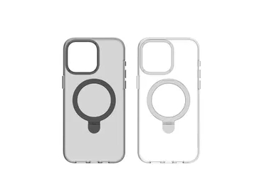 Momax iPhone 15 Flip Magnetic Case Protective Ring Clear case MAAP23