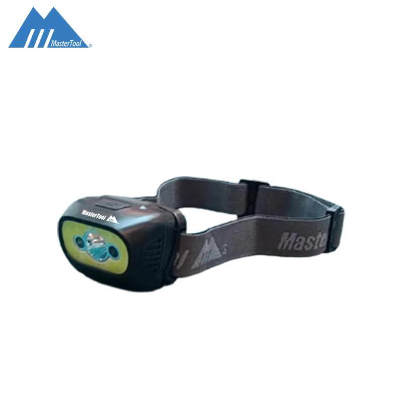 MasterTool - 350 Lumen Rechargeable High Performance Headlamp, Head Light, Outdoor, Running, Cycling - Black
