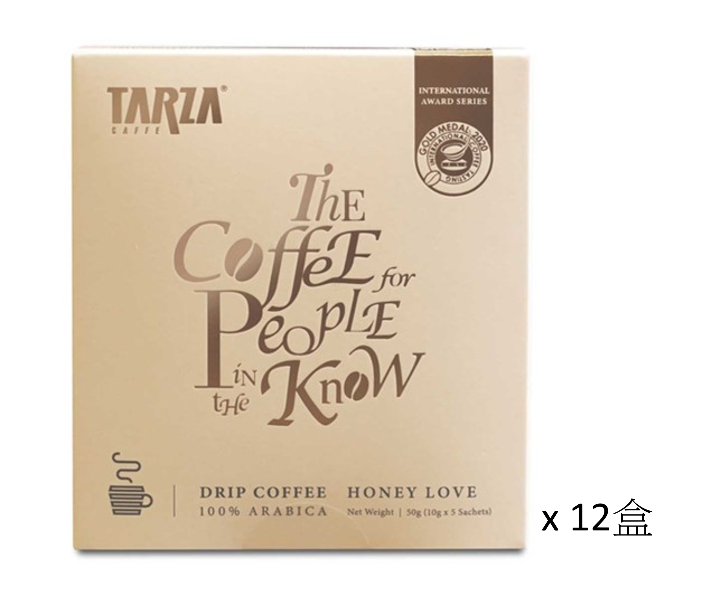 TARZA - Honey Love 掛耳滴漏咖啡 12盒 x 10克 x 5包