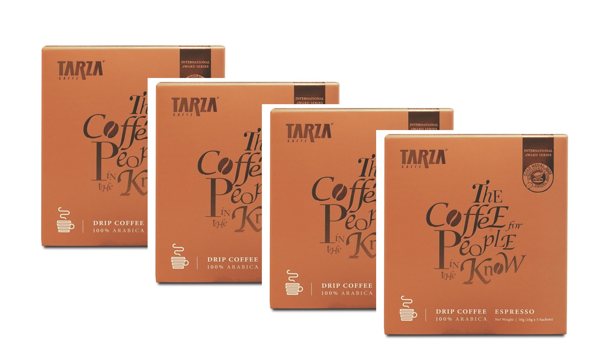 TARZA - Espresso 掛耳滴漏咖啡 4盒 x 10克 x 5包
