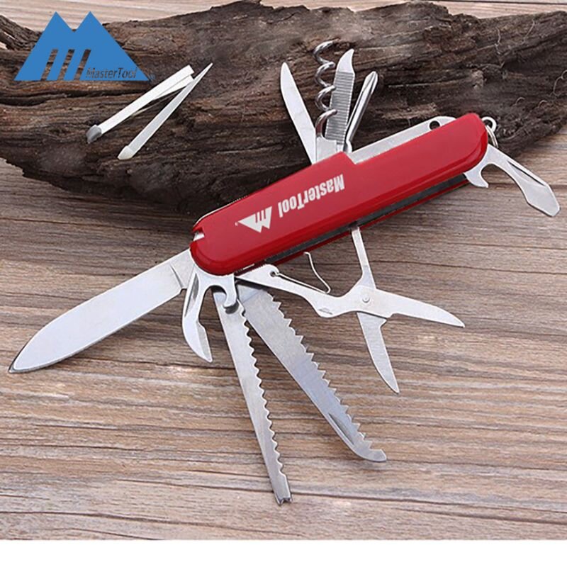 MasterTool - 11 Functions Folding Muti Tool，pocket knife – Red