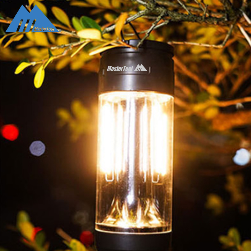 MasterTool - Multifunctional Camping Lamp, with Flashlight, Night Light, 360° Tent Lamp, 80-800 Lumens