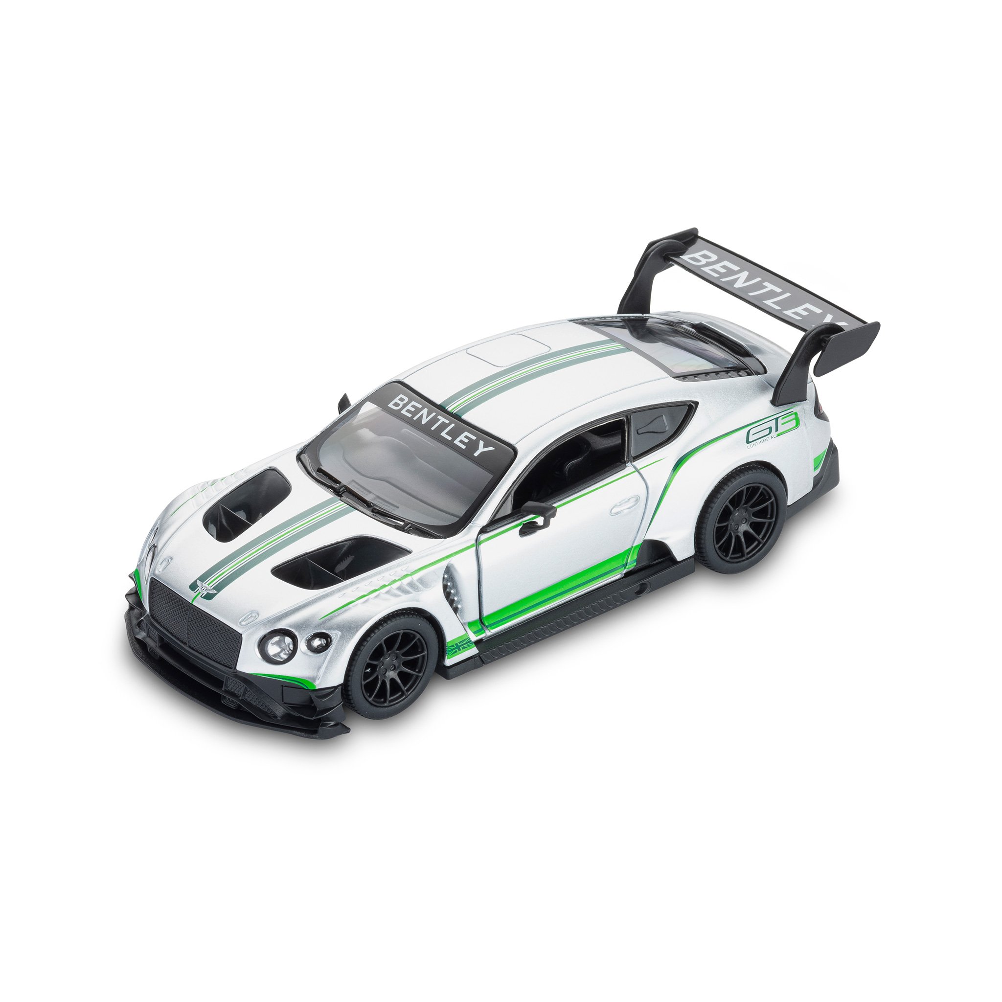 Bentley Continental GT3 Pull-Back Toy Car (White)
