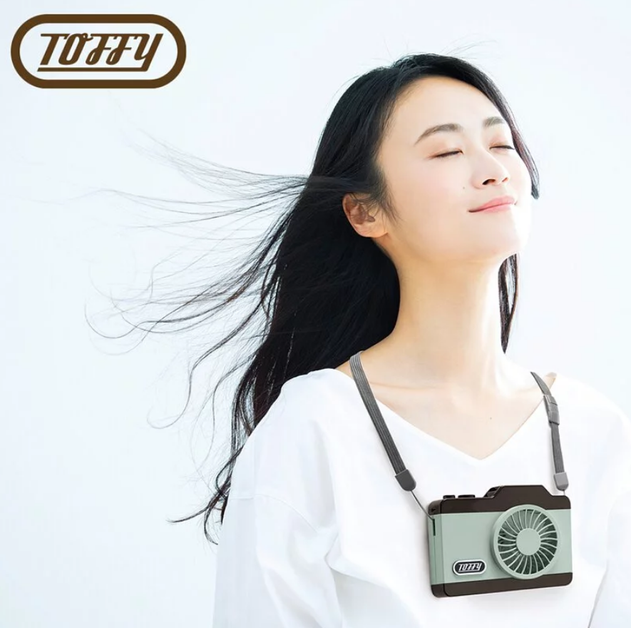 日本 Toffy LED 相機造型風扇 (充電式) - 4 色入