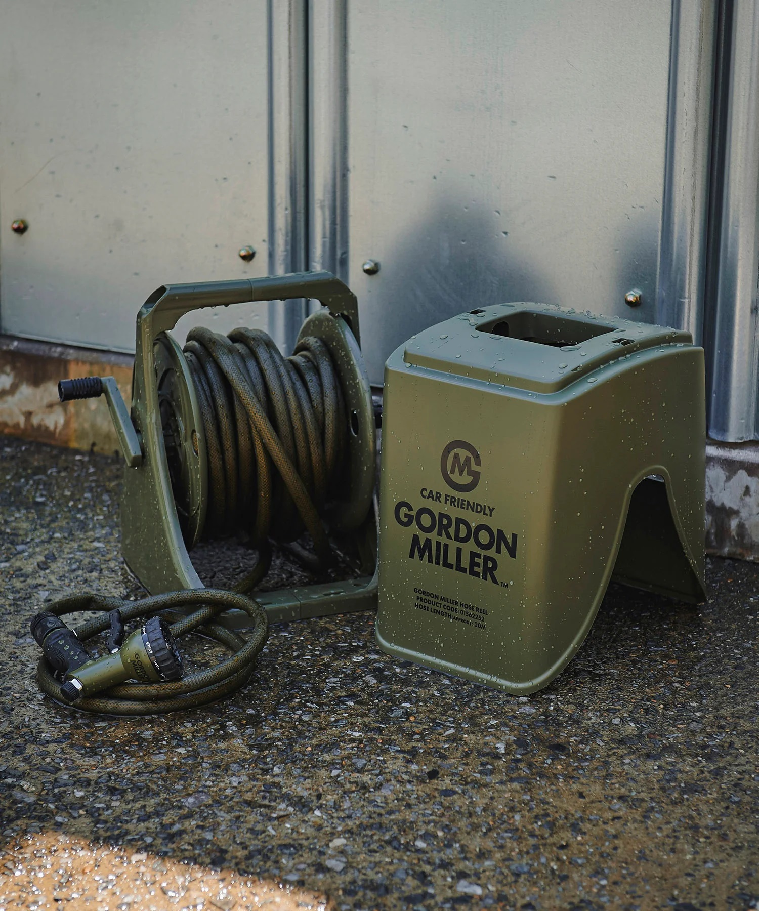 Japan GORDON MILLER Full Cover Hose Reel 20M (Olive Drab) | GML