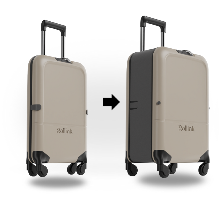 Rollink Flex 21吋四輪摺疊行李箱 (FLEX LIGHT - PC)｜送3個月 MOTOGO Care (廣東及澳門) 旅遊保險 - Warm Grey