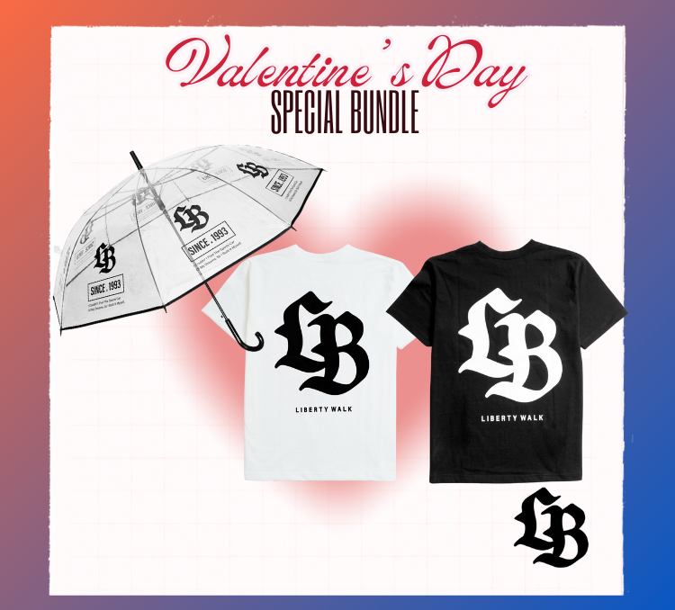 LBWK 標誌情侶 Tee 套裝 | LB 情人節限定套裝 | LIBERTY WALK