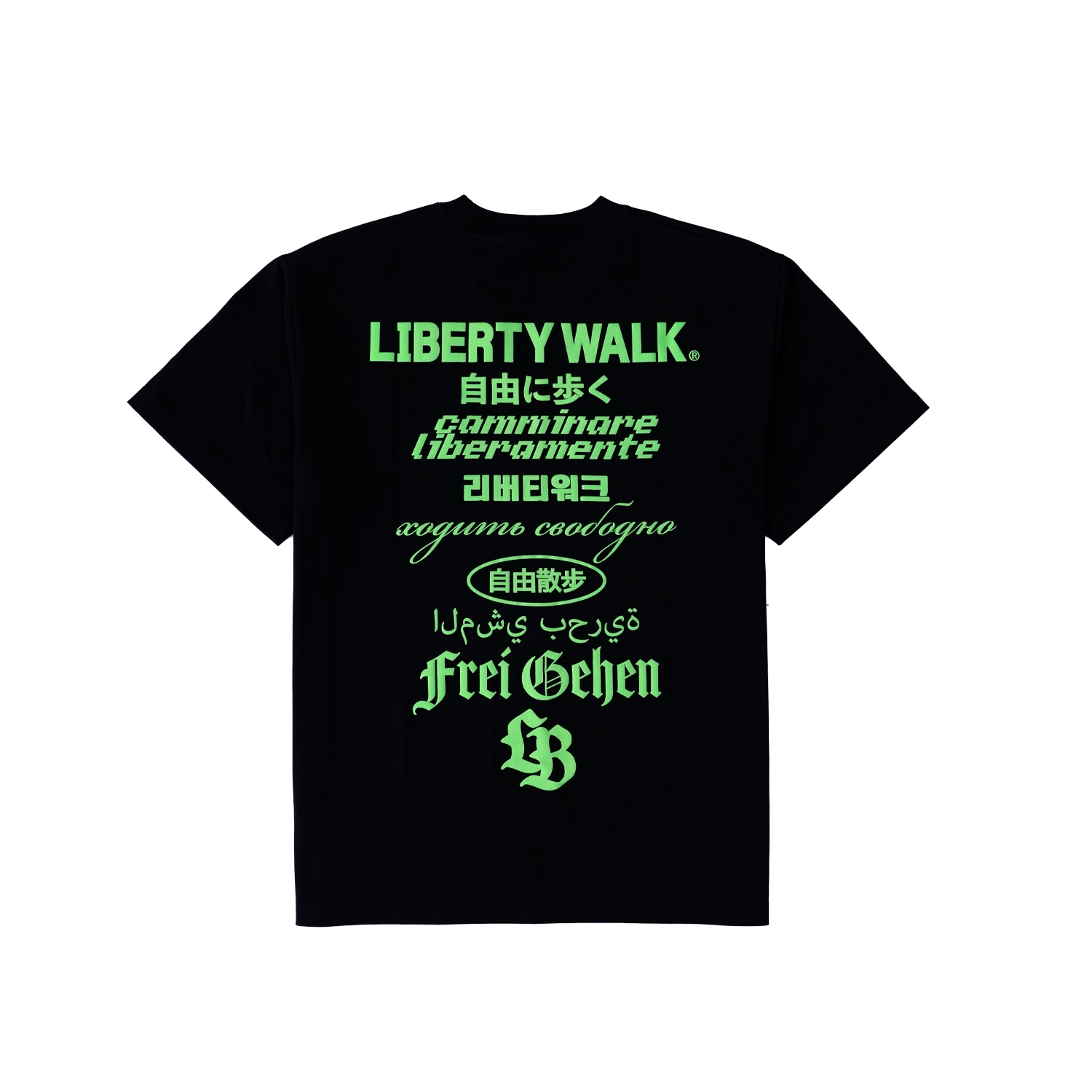LB SLAMMED WAVE TEE - BLACK | LIBERTY WALK