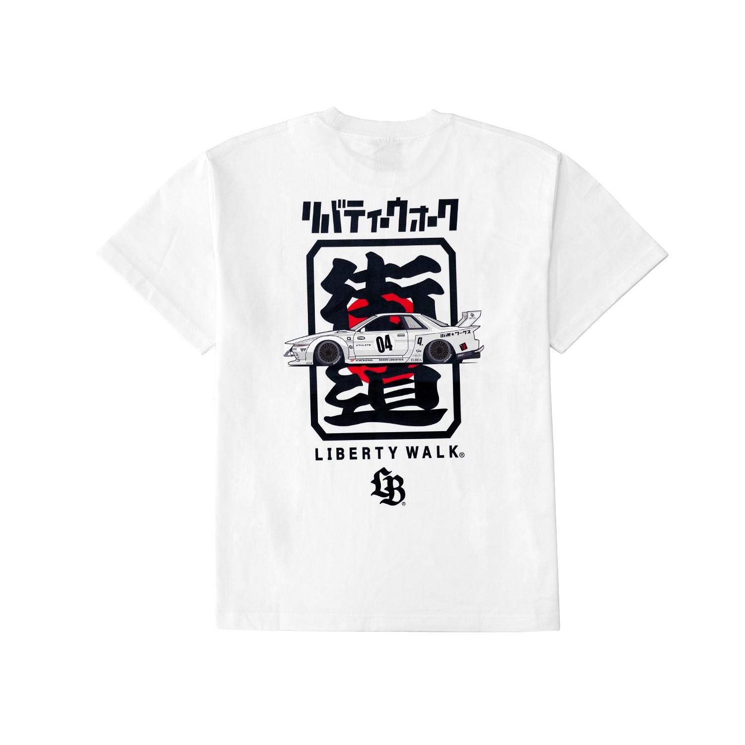 LB KAIDOU WORKS | NISSAN R32 印花 T 裇 - 白色 | LIBERTY WALK