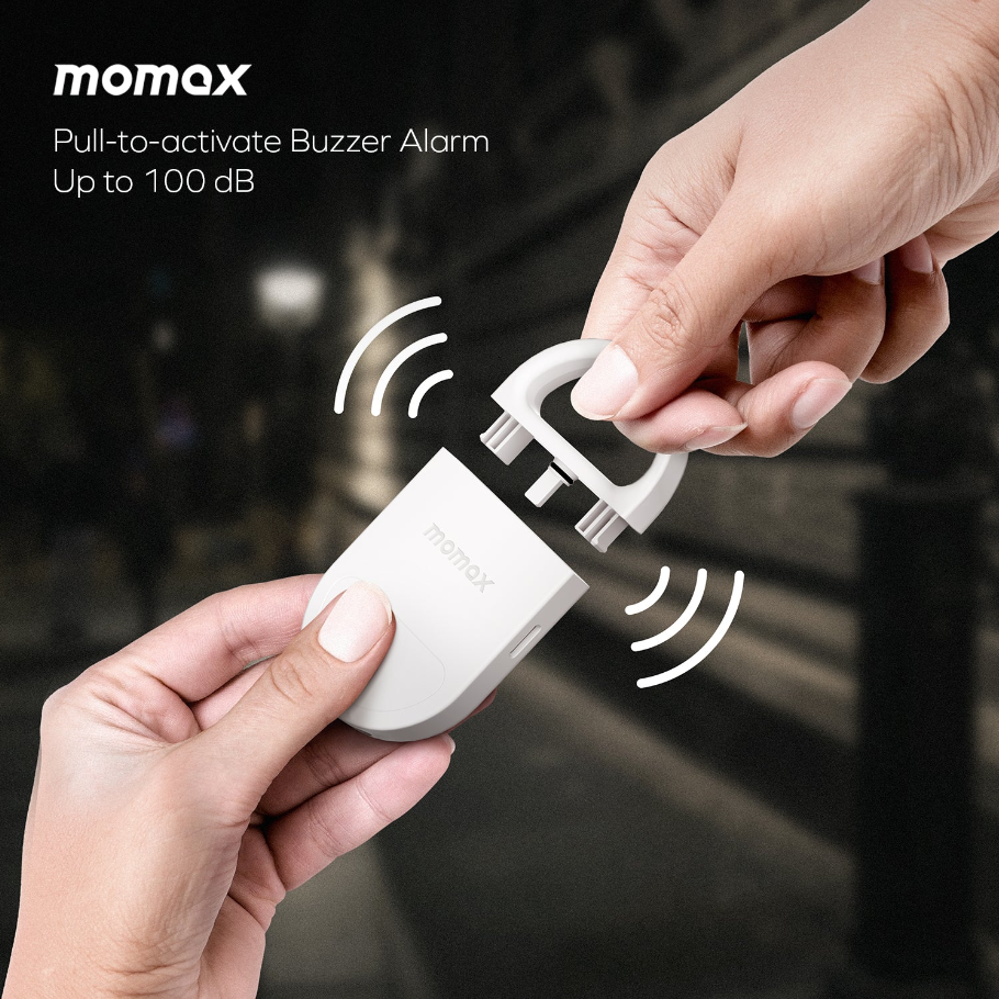 PinBuzz 可充電防盜個人警報器 Find My 全球定位器 | MOMAX