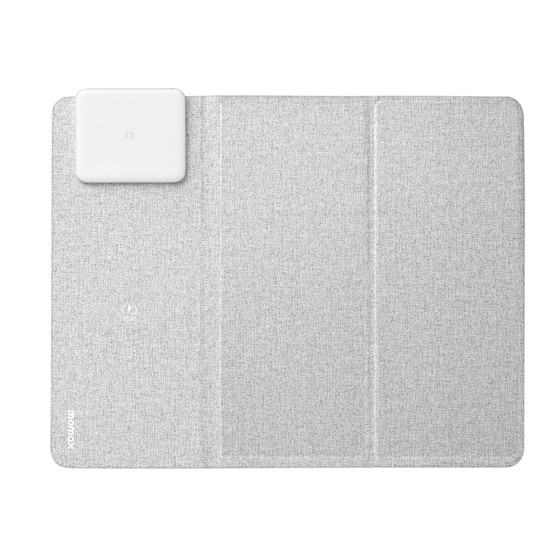 Momax Q.Mouse Pad 3 2-in-1 Wireless Charging Mouse Pad (20W) QM3 Light grey