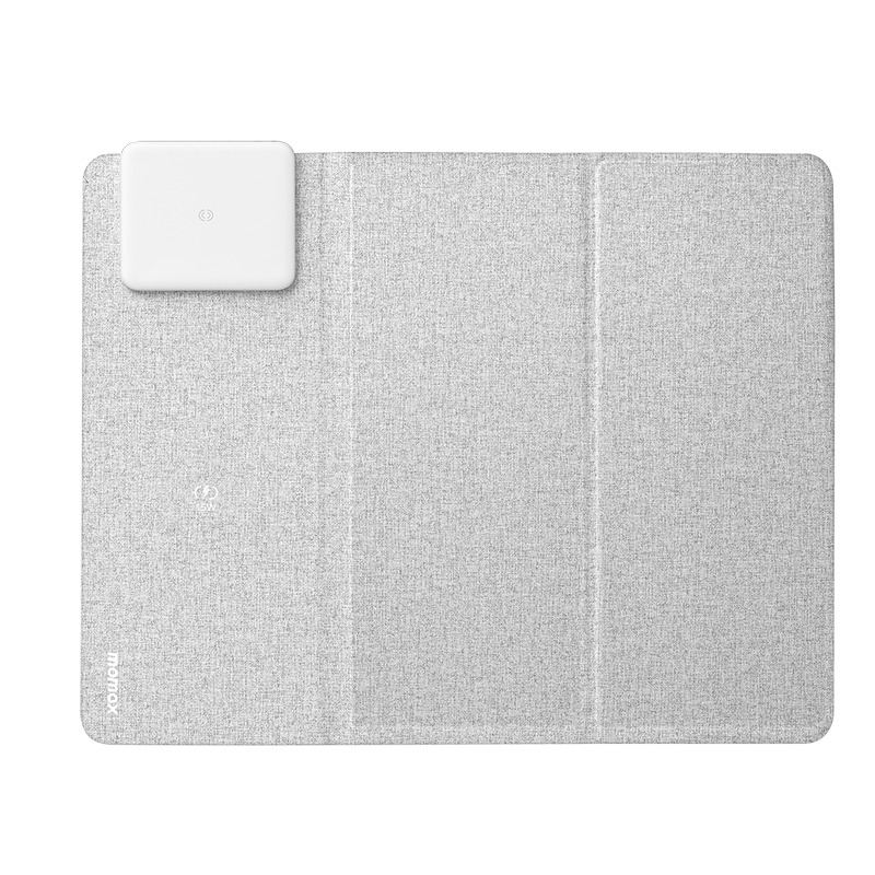 MOMAX Q.MOUSE PAD 3 二合一無線充電滑鼠墊 (20W) QM3 淺灰