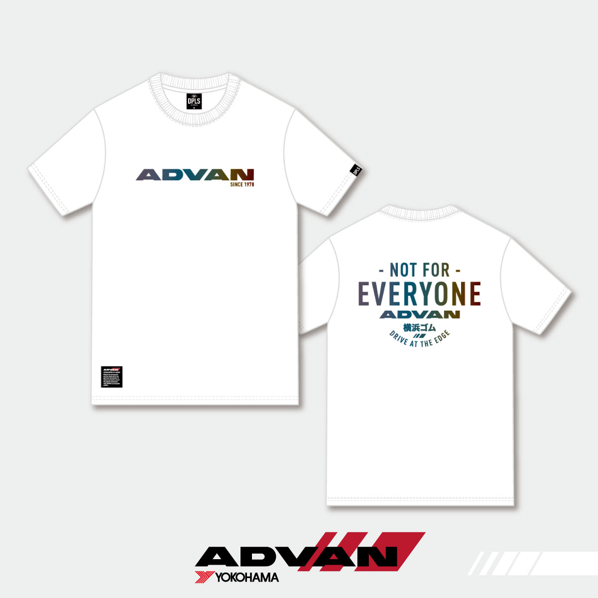 ADVAN x DPLS Gradient Effect Tee - Not for Everyone in White